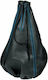 Lampa Shift Boots Universal Leather Gear Shift Boot with Black/Blue Cord