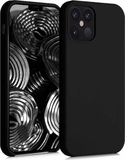 KWmobile Flexible Rubber Back Cover Silicone Black (iPhone 12 / 12 Pro)