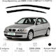 Heko Set of Windbreakers Front Car Dark Fime for BMW Series 3 E46 3D/Compact 2001 2pcs