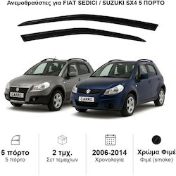 Heko Set Deflectoare Vânt Partea Din Față Dark Fime Pentru Fiat Sedici Suzuki SX4 2 Bucăți 28631
