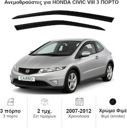 Heko Σετ Ανεμοθραύστες Μπροστινοί Σκούρο Φιμέ για Honda Civic Type-S/Type-R 3D 2τμχ 17143 Heko Σετ Ανεμοθραύστες Μπροστινοί Σκούρο Φιμέ για Honda Civic Type-S/Type-R 3D 2τμχ 17143