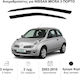 Heko Set of Windbreakers Front Car Dark Fime for Nissan Micra 2pcs