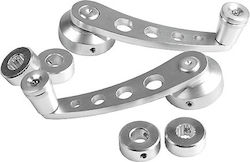 Lampa Car Door Frame Decoration Racing Window Handles 10cm in Silver Color