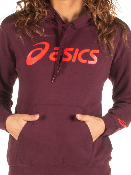 ASICS Damen Sweatshirt Kapuzen Burgundisch 2032...