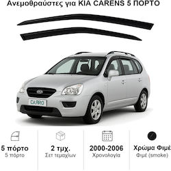 Heko Σετ Ανεμοθραύστες Μπροστινοί Σκούρο Φιμέ για Kia Carens 2τμχ 20114