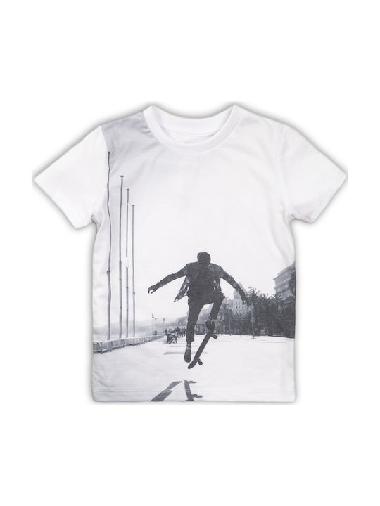 Minoti Kinder-T-Shirt Weiß Skater Free 3 FREE3