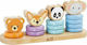 Jumini Stacking Toy Stacker with Numbers made of Wood for 12++ Months