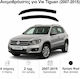 Heko Set of Windbreakers Front Car Dark Fime for Volkswagen Tiguan 2pcs