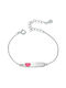 Senza Kids Silver ID Bracelet with Heart for Girl