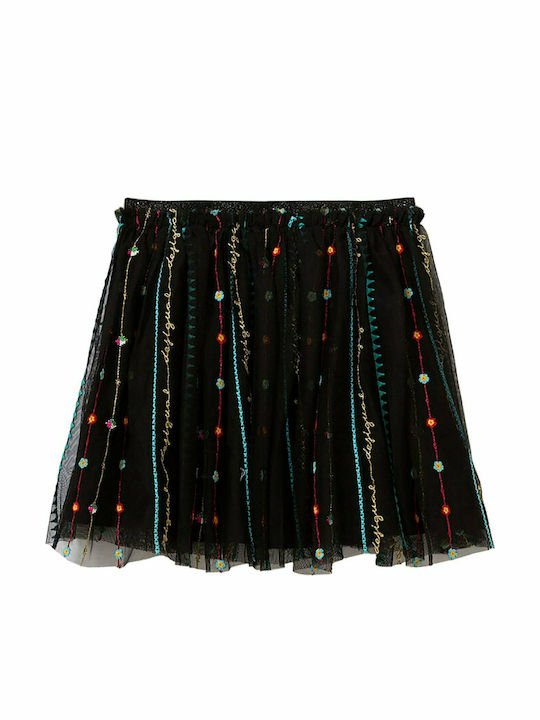 Kids' Tulle Skirt Floral Black Fal Dover