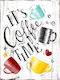 Etoile Placă Decorativă Coffee Time Lucrată Manual Multicoloră Din Lemn 30x1x40cm