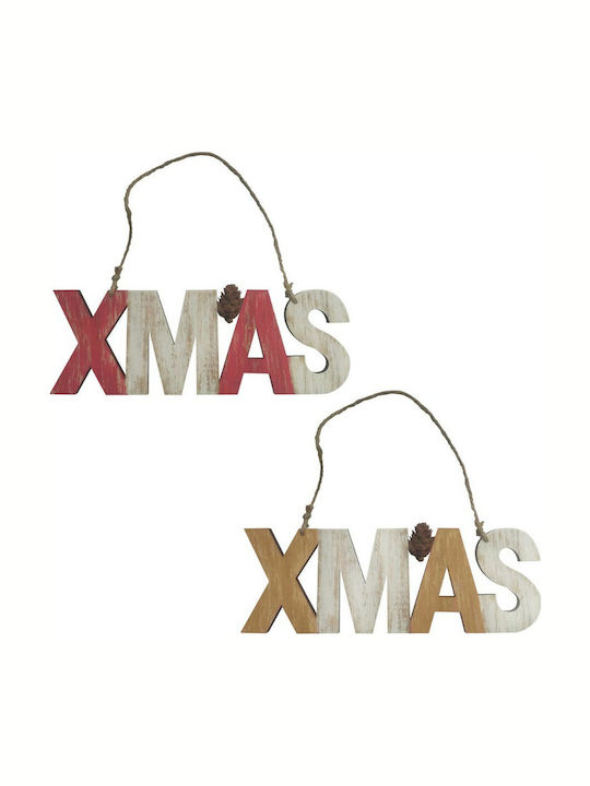 TnS Christmas Wooden Figure inscription Red Height 8cm