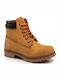 Leder Stiefeletten Damen Gelb