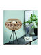 Eglo Dondarrion Wood Table Lamp for Socket E27 with Beige Shade and Black Base