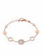 Fossil Women's Bracelet made of Steel Gold Plated with Zircon