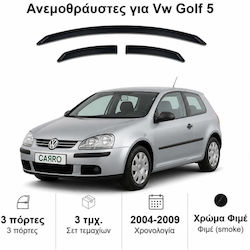 Heko Σετ Ανεμοθραύστες Μπροστινοί Σκούρο Φιμέ για Volkswagen Golf V 3D 2004-2008 2τμχ 31151 Heko Σετ Ανεμοθραύστες Μπροστινοί Σκούρο Φιμέ για Volkswagen Golf V 3D 2004-2008 2τμχ 31151