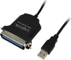 LogiLink Καλώδιο USB 2.0 σε Parallel 36-pin male 1.5m
