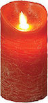 Lianos Christmas Red Battery Candle 15x8cm