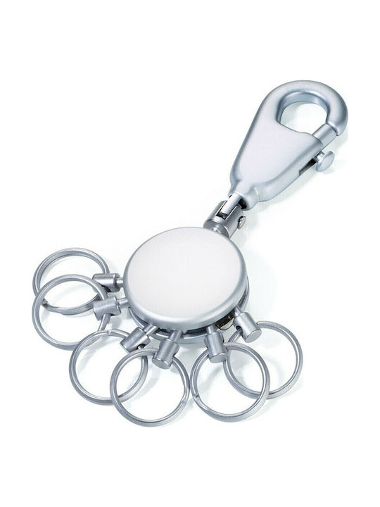 Troika Keychain Patent Metallic Silver