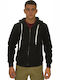 Paco & Co Men's Sweatshirt Jacket with Hood and Pockets Black / White