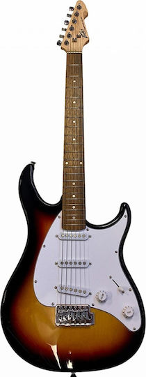 Peavey Raptor Plus Electric Guitar Stratocaster with SSS Pickup Configuration Sunburst