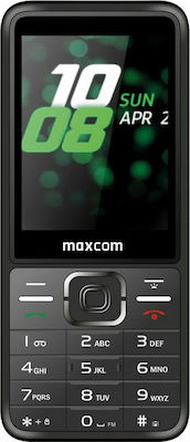 MaxCom MM244 Dual SIM Κινητό με Μεγάλα Κουμπιά Μαύρο