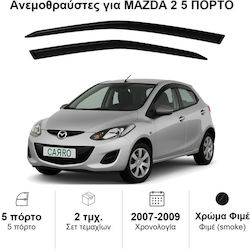Heko Σετ Ανεμοθραύστες Μπροστινοί Σκούρο Φιμέ για Mazda 2 2τμχ 23142 Heko Σετ Ανεμοθραύστες Μπροστινοί Σκούρο Φιμέ για Mazda 2 2τμχ 23142