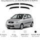 Heko Set of Windbreakers Front and Rear Car Dark Fime for Kia Picanto 4pcs