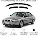 Heko Set of Windbreakers Front and Rear Car Dark Fime for Volvo S80 4pcs