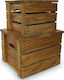 vidaXL Decorative Crate Garden Wooden Set 2pcs 48cmx40cmx35cm 244498