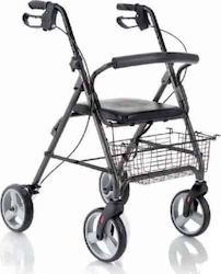 Moretti Atlante Foldable Aluminum Rollator Black