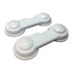 Ergo Cabinet & Drawer Lock with Sticker made of Plastic in White Color 10x3.8cm 2pcs