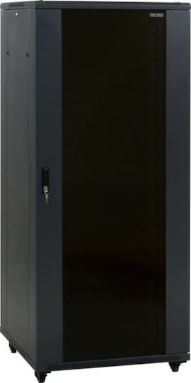Central Επιδαπέδια Καμπίνα Rack 37U με 2 πόρτες 60x80x185cm Μαύρο 4000 2 680 37/C