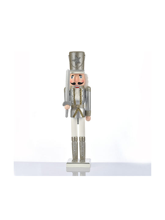 Aca Wooden Christmas Nutcracker 60cm Silver