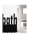 Kleine Wolke Bath Κουρτίνα Μπάνιου Υφασμάτινη 180x200 cm Μαύρη