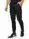 Trousers Cargo Elastic in Regular Fit Black