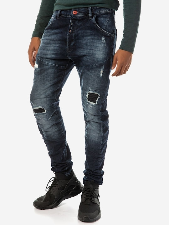 Brokers Jeans 19517-922-33 Ανδρικό Παντελόνι Τζιν Ελαστικό σε Slim Εφαρμογή Navy Μπλε