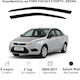 Heko Set of Windbreakers Front Car Dark Fime for Ford Focus MK2 4D/5D 2004-2011 2pcs