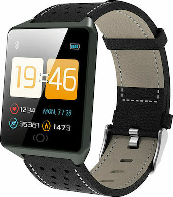 CK19 Smartwatch με Παλμογράφο (Μαύρο)