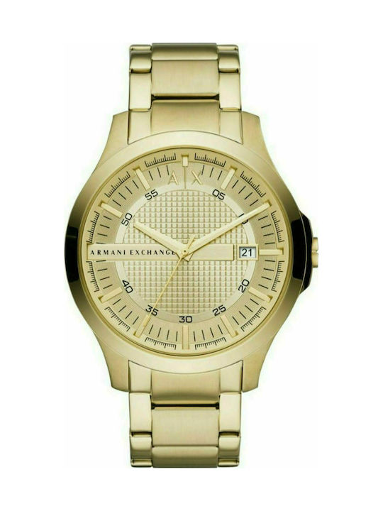 Armani Exchange Hampton Watch with Gold Metal Bracelet