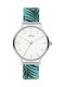 s.Oliver Women's Watch with Green Metal Bracelet