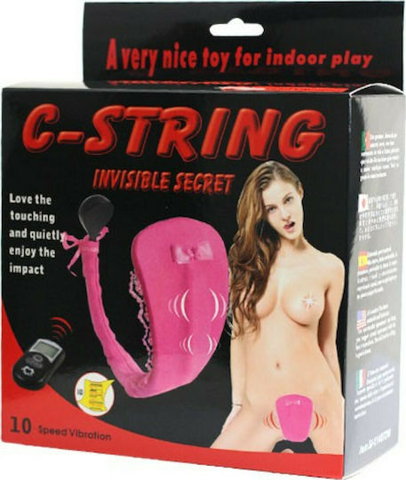 Baile C-string Vibrator for Couples with Remote Control Pink