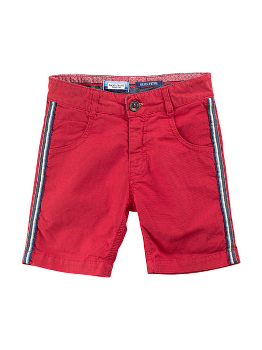 Gang Kids Shorts/Bermuda Fabric Βερμούδα με Ρίγες Red