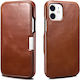 iCarer Side-Open Genuine Leather Book Δερμάτινο...