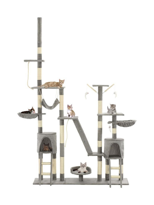 vidaXL Scratching Post Cat Trees Gray Ceiling 6...