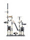 vidaXL Scratching Post Cat Trees Gray Ceiling 5 levels 147x35x250cm