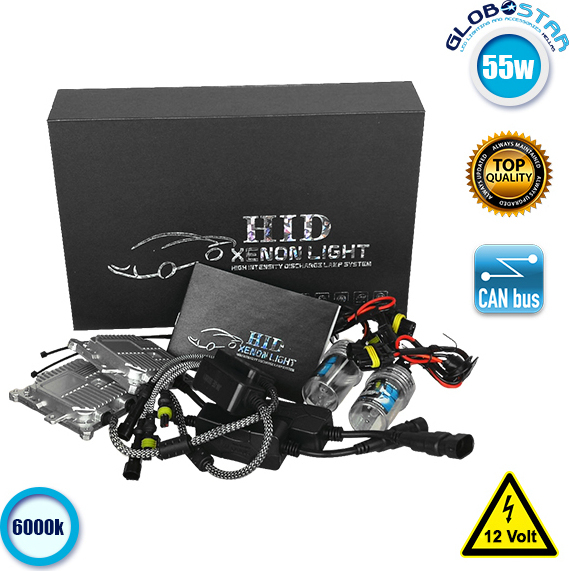 GloboStar Xenon H8 Can Bus 55W 12V 6000K 