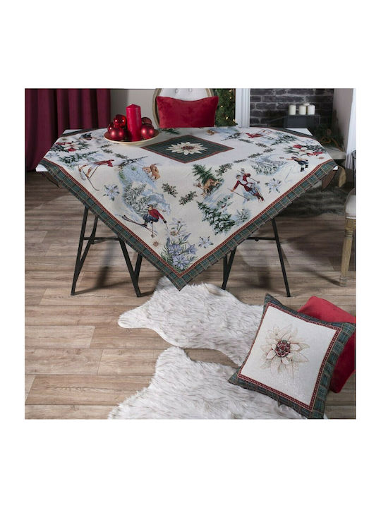 Teoran Alps Christmas Fabric Tablecloth Ornament L140xW140cm