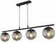 Globo Lighting Blama Pendant Chandelier Rail for 4 Bulbs E27 Black