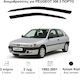 Heko Set of Windbreakers Front Car Dark Fime for Peugeot 306 2pcs